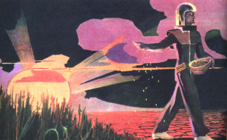 Illustration for Tehnika Molodezhi magazine, V. Kozmin (1974)